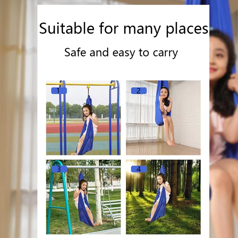 Elastic 5 Meters Aerial Yoga Hammock Flying Swing Latest Multifunction Anti-Gravity Yoga Belts for Yoga Training Belt