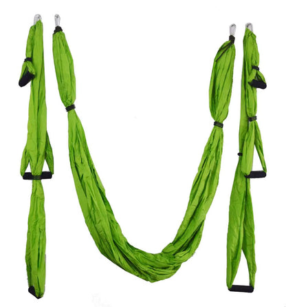 Aerial Yoga Fitness Inversion Swing Hammock with Adjustable Height and Foam Handles - 250 x 150 cm