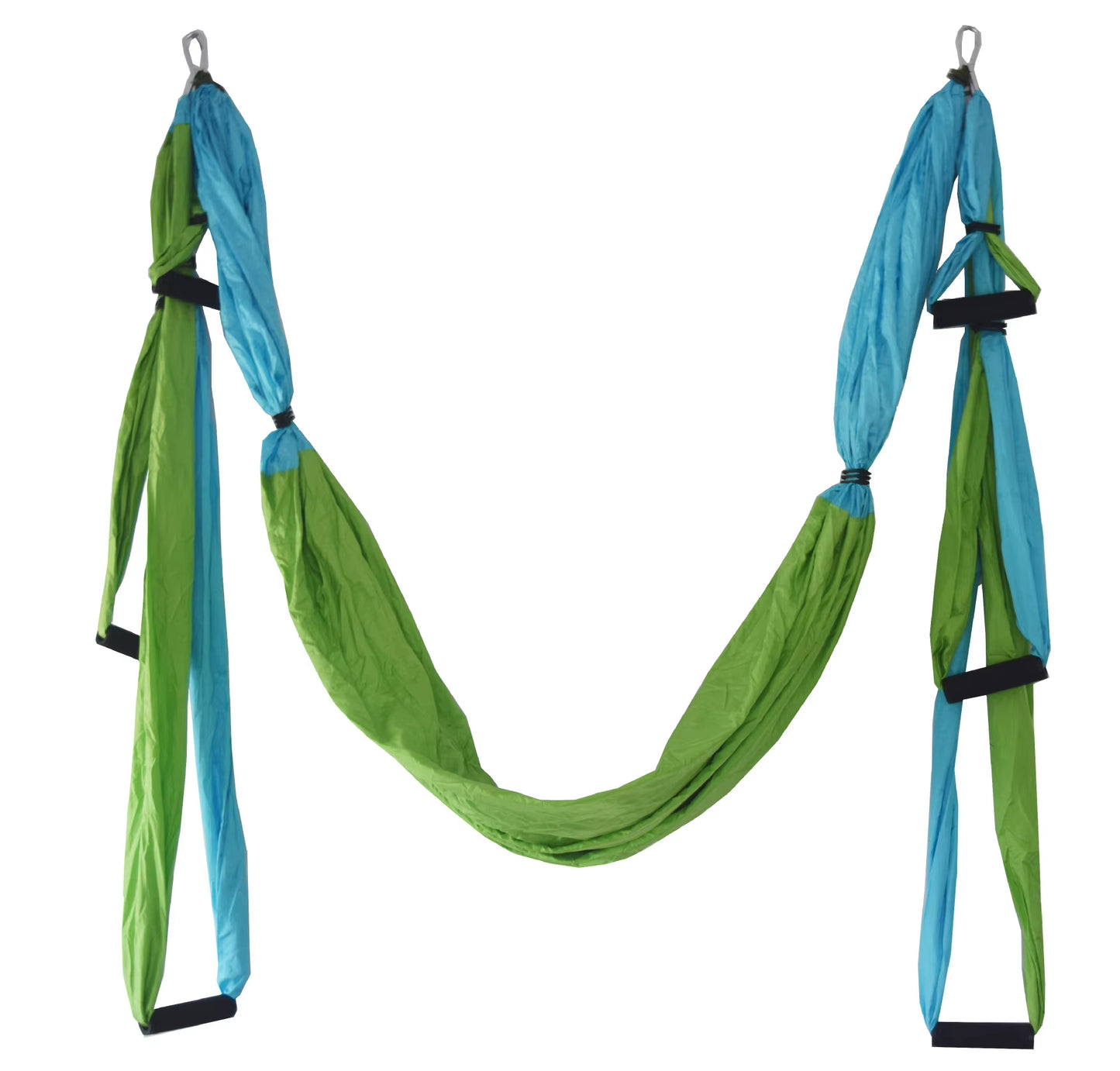 Aerial Yoga Fitness Inversion Swing Hammock with Adjustable Height and Foam Handles - 250 x 150 cm