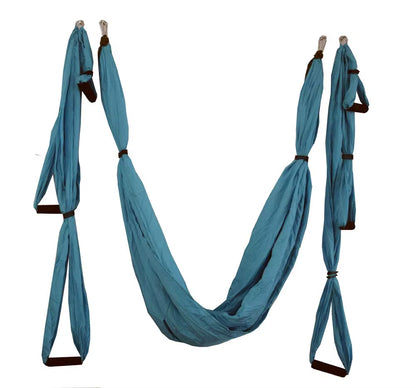 Aerial Yoga Fitness Inversion Swing Hammock with Adjustable Height and Foam Handles - 250 x 150 cm