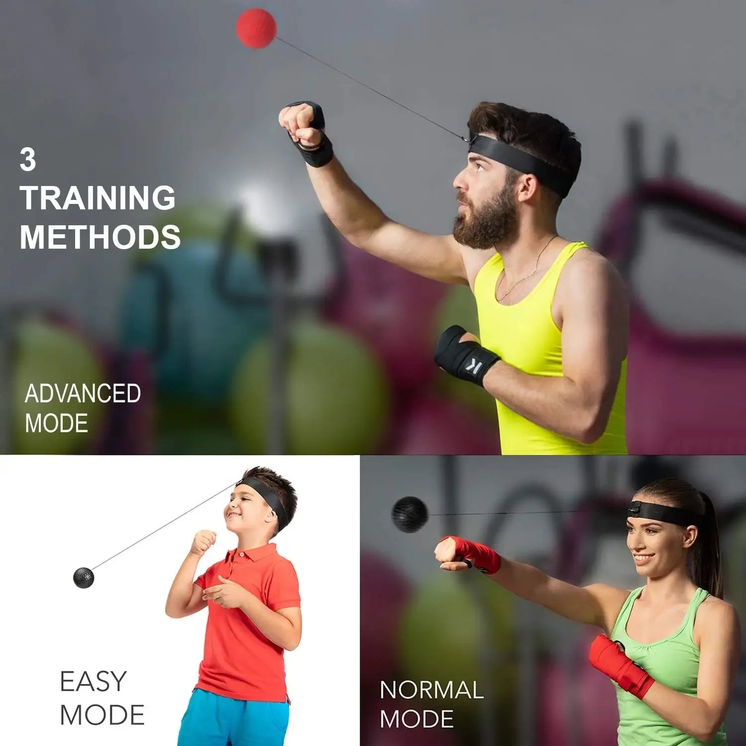 Wholesale Adjustable Workout Training Headband Reflex Boxing Ball with Adjustable Strap MMA Gear Boxing Ball Interactive