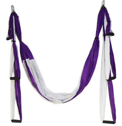 Aerial Yoga Fitness Inversion Swing Hammock with Adjustable Height and Foam Handles - 250 x 150 cm