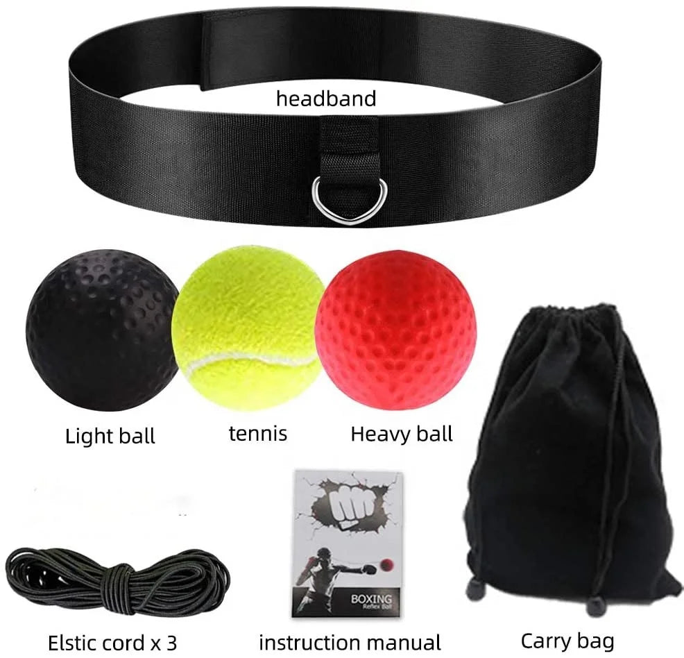 Gym Fitness Reflex PU Foaming Speed Balls Reflex Boxing Punching Ball with Headband