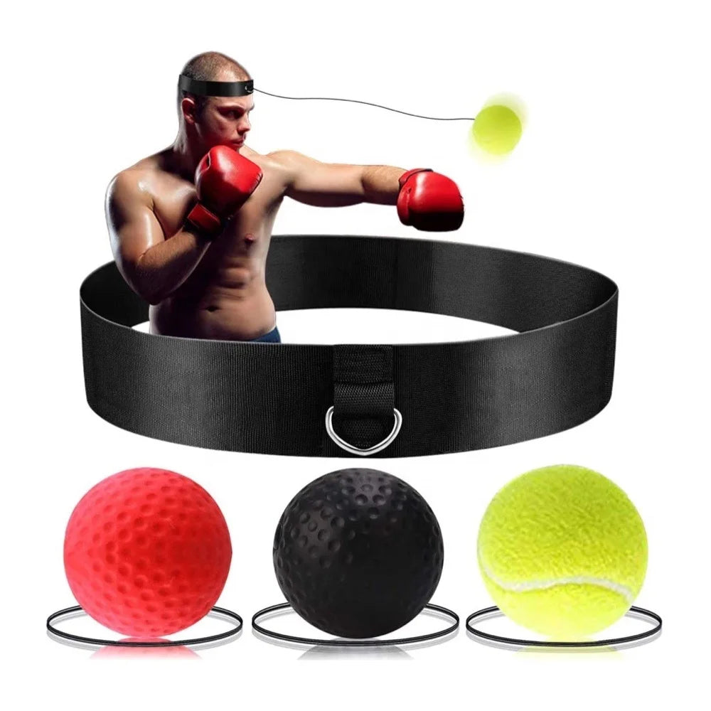 Gym Fitness Reflex PU Foaming Speed Balls Reflex Boxing Punching Ball with Headband