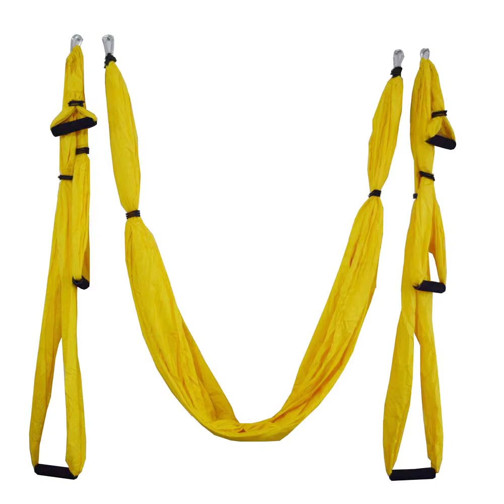 Aerial Yoga Fitness Inversion Swing Hammock with Adjustable Height and Foam Handles - 250 x 150 cm