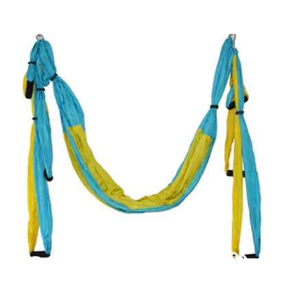 Aerial Yoga Fitness Inversion Swing Hammock with Adjustable Height and Foam Handles - 250 x 150 cm