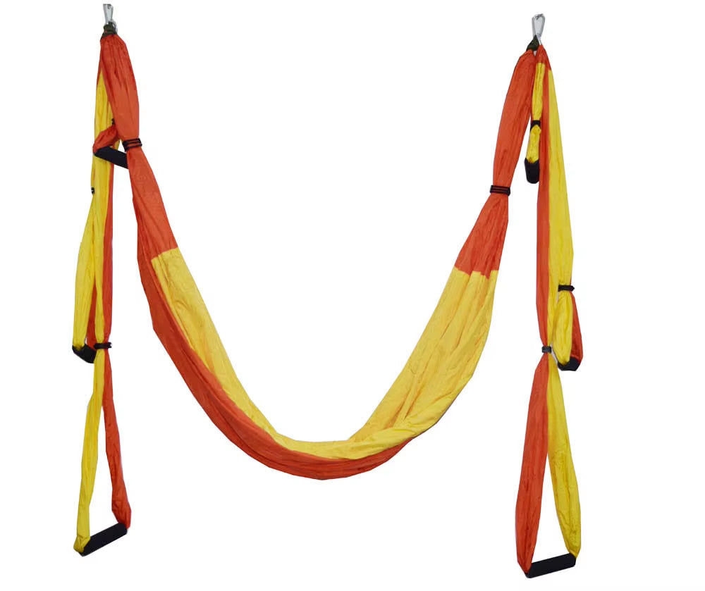 Aerial Yoga Fitness Inversion Swing Hammock with Adjustable Height and Foam Handles - 250 x 150 cm